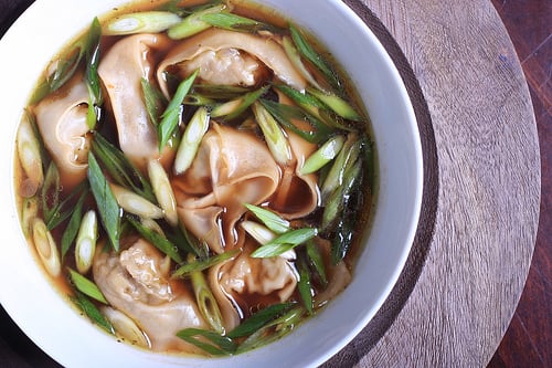 Oyster Mushroom Wonton and Lemongrass Soup