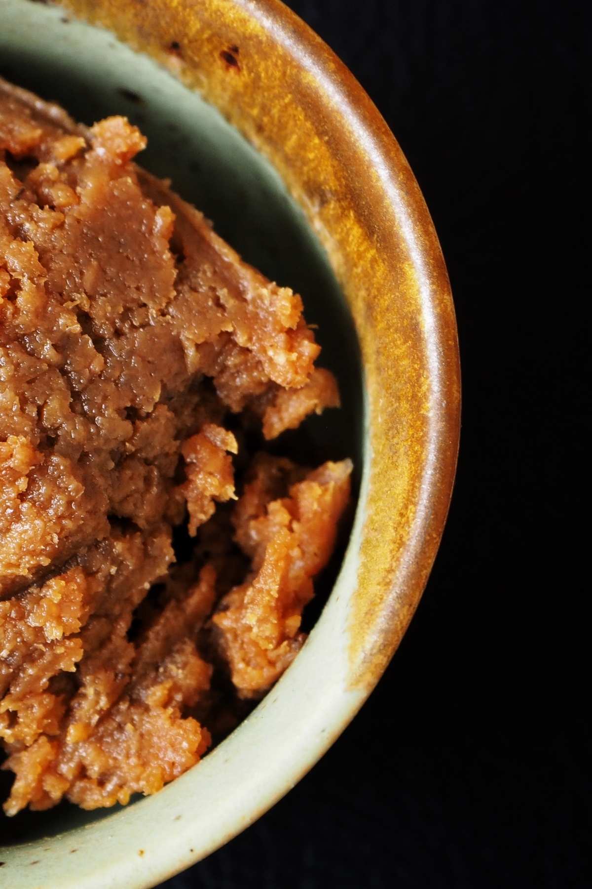 Miso paste in a small bowl.