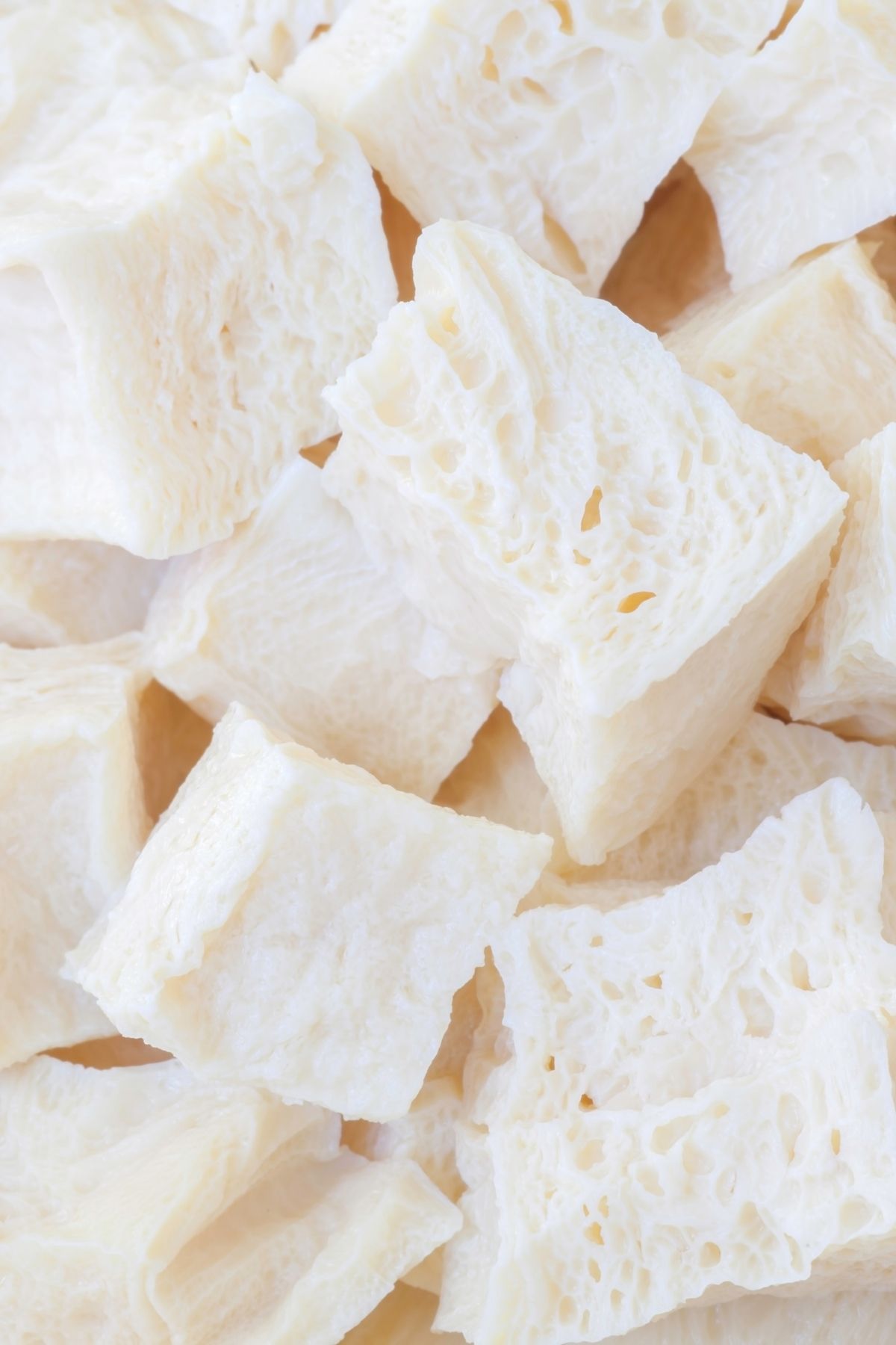Freeze-thawed tofu with a spongy texture for soaking up sauce.